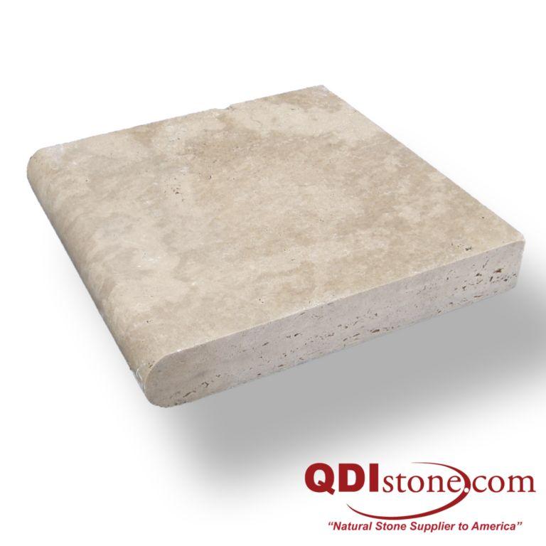 English Walnut Travertine Coping 12x12 Unfilled, Honed   2 inch