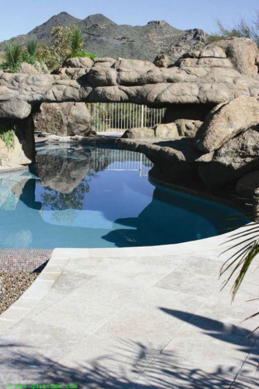 English Walnut Travertine Paver 16x16 Tumbled   1.25 inch