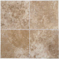 English Walnut Travertine Paver, Unfilled Chiseled, 6x6 size 1.25 inch.