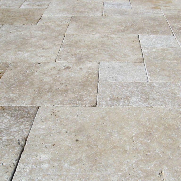 English Walnut Travertine Paver Pattern Tumbled