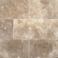 Travertine Tile in English Walnut - Brushed Chiseled 16x24