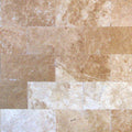 English Walnut Travertine Tile 6x12 Brushed Eased