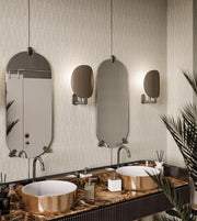 Epoque Oval Gray Taupe Matte 8x8 Gres Stoneware  Tile