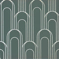 Epoque Oval Green White Matte 8x8 Gres Stoneware  Tile