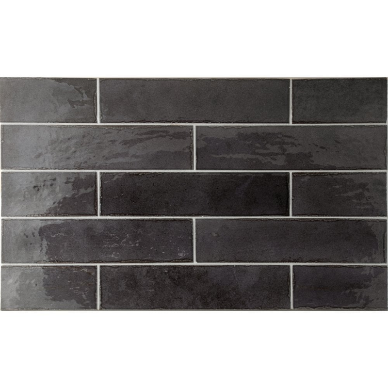 Equipe Tribeca Basalt High Gloss 0.5x8 Porcelain Jolly