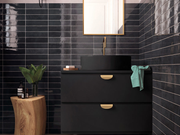 Equipe Tribeca Basalt High Gloss 2.4x9.84 Porcelain  Tile