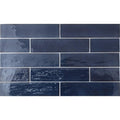 Equipe Tribeca Blue Note High Gloss 0.5x8 Porcelain Jolly