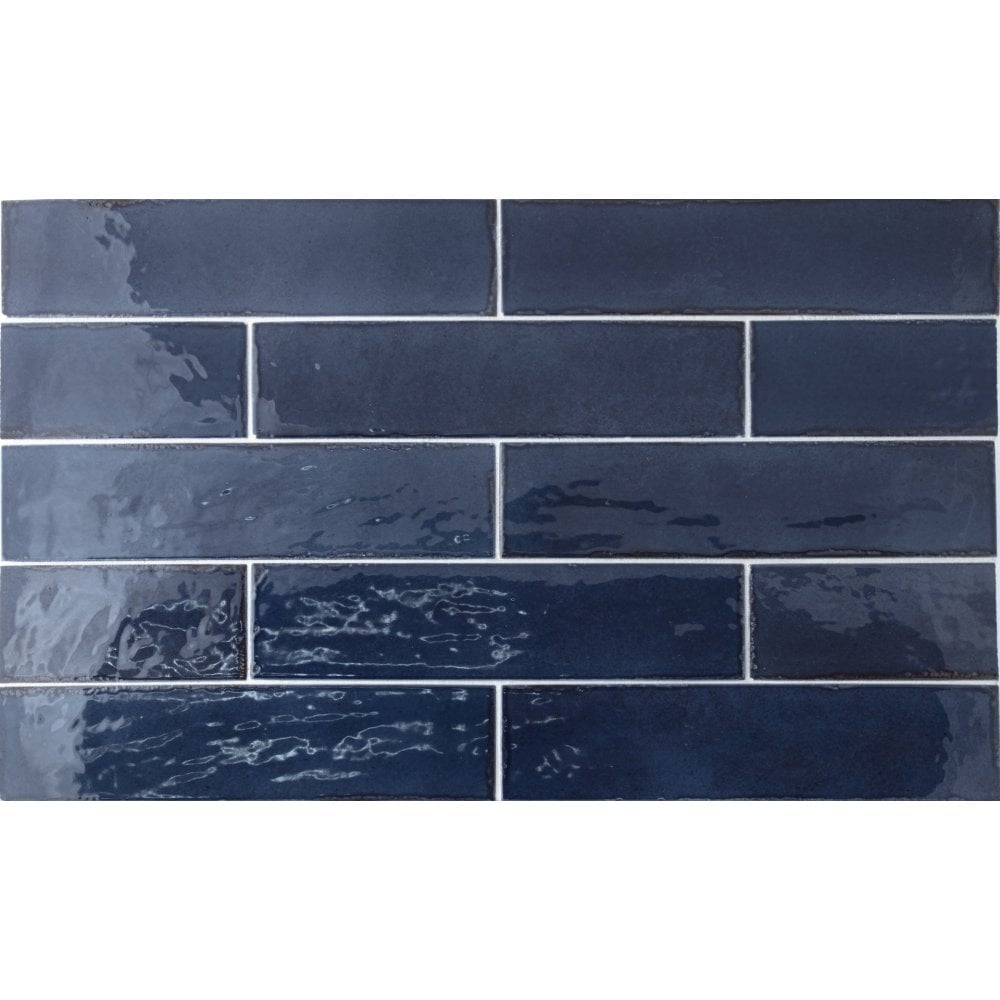 Equipe Tribeca Porcelain Tile - Blue Note High Gloss 24x9.84 — Solidshape