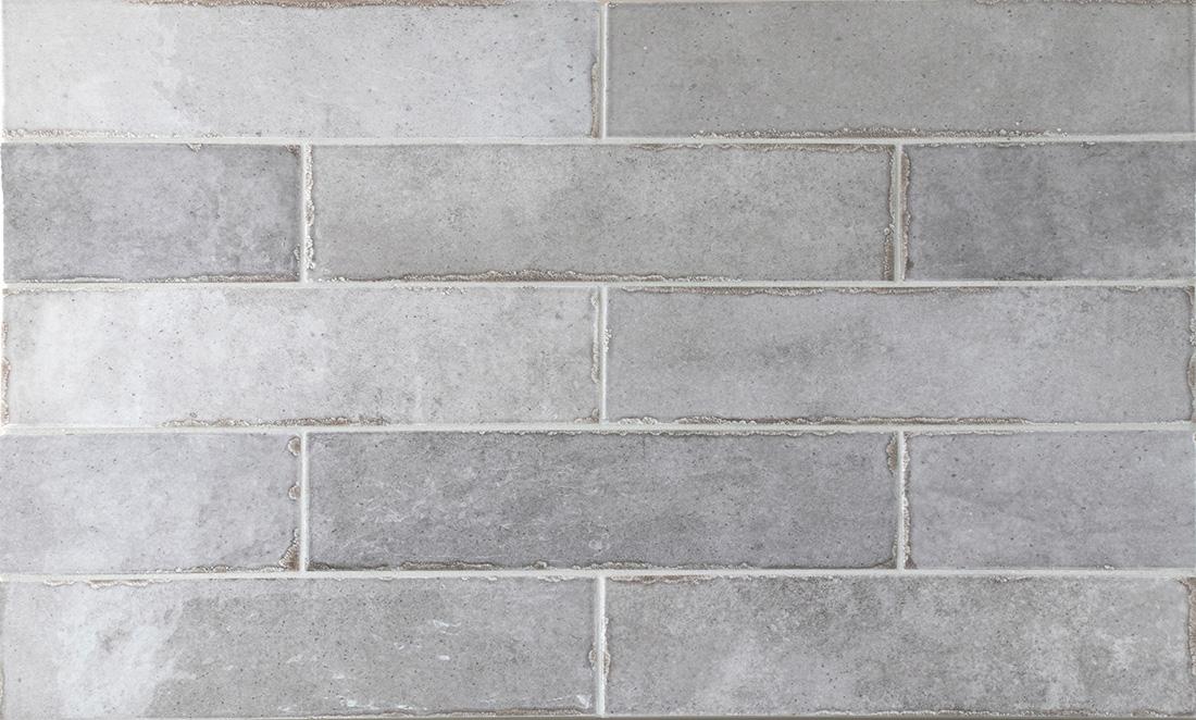 Equipe Tribeca Grey Whisper High Gloss 2.4x9.84 Porcelain  Tile
