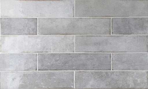 Equipe Tribeca Grey Whisper High Gloss 2.4x9.84 Porcelain  Tile