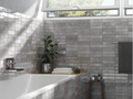 Equipe Tribeca Grey Whisper High Gloss 2.4x9.84 Porcelain  Tile