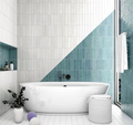 Equipe Tribeca Gypsum White High Gloss 2.4x9.84 Porcelain  Tile