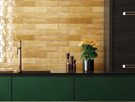 Equipe Tribeca Pollen High Gloss 2.4x9.84 Porcelain  Tile