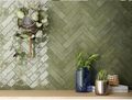 Equipe Tribeca Sage Green High Gloss 2.4x9.84 Porcelain  Tile