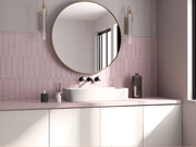 Equipe Tribeca Tea Rose High Gloss 2.4x9.84 Porcelain  Tile