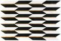 Era White And Black 1x4  Honed Mixed  Mosaic