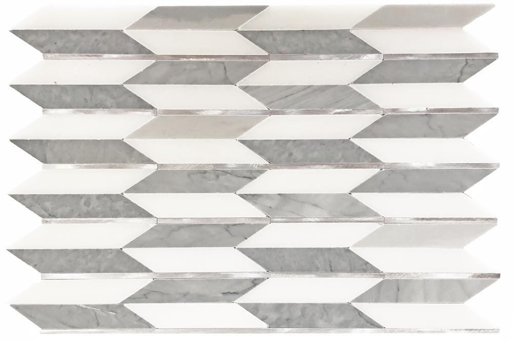 Marble Floor Tile White Gray