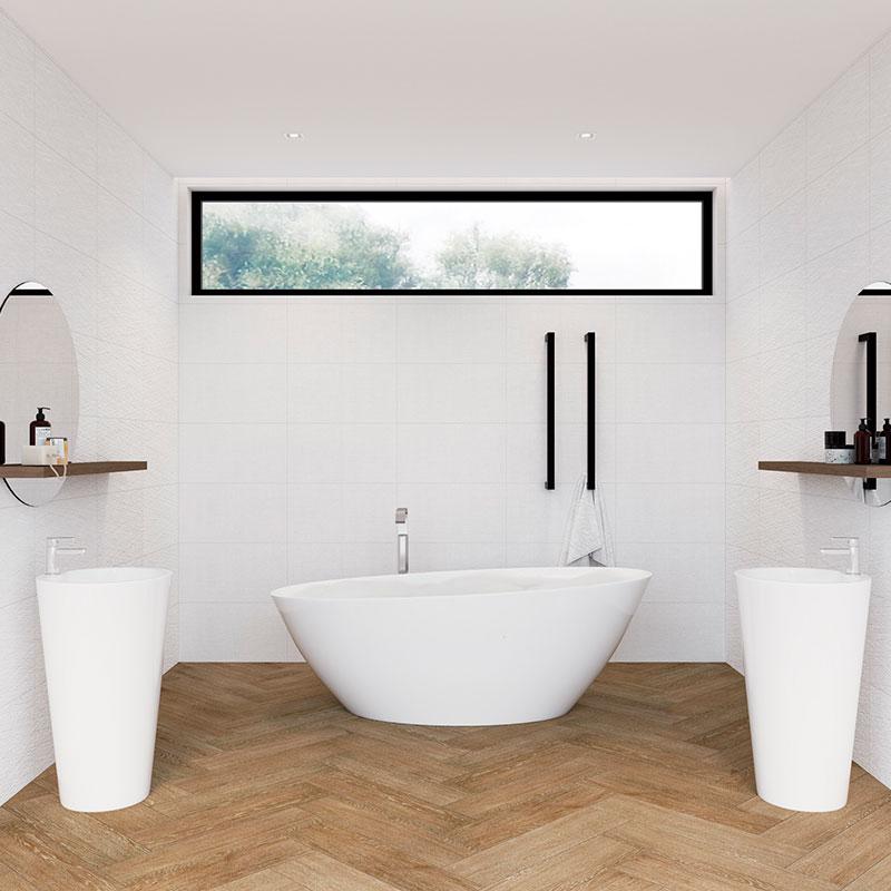 Essential Linen White 12x24 Ceramic  Tile