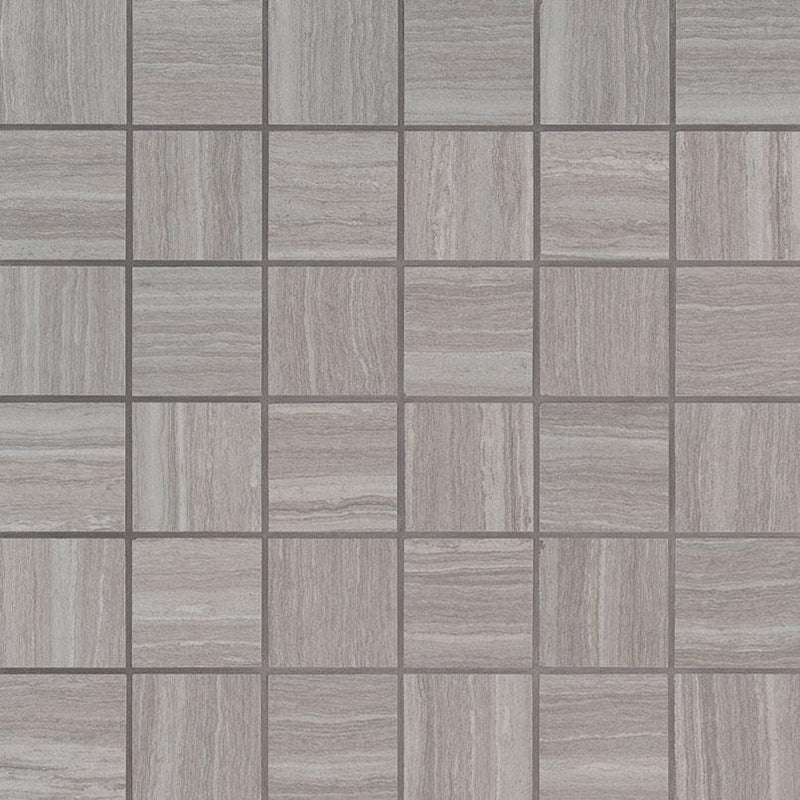 Essentials Charisma Silver 2x2 Square Matte Ceramic  Mosaic