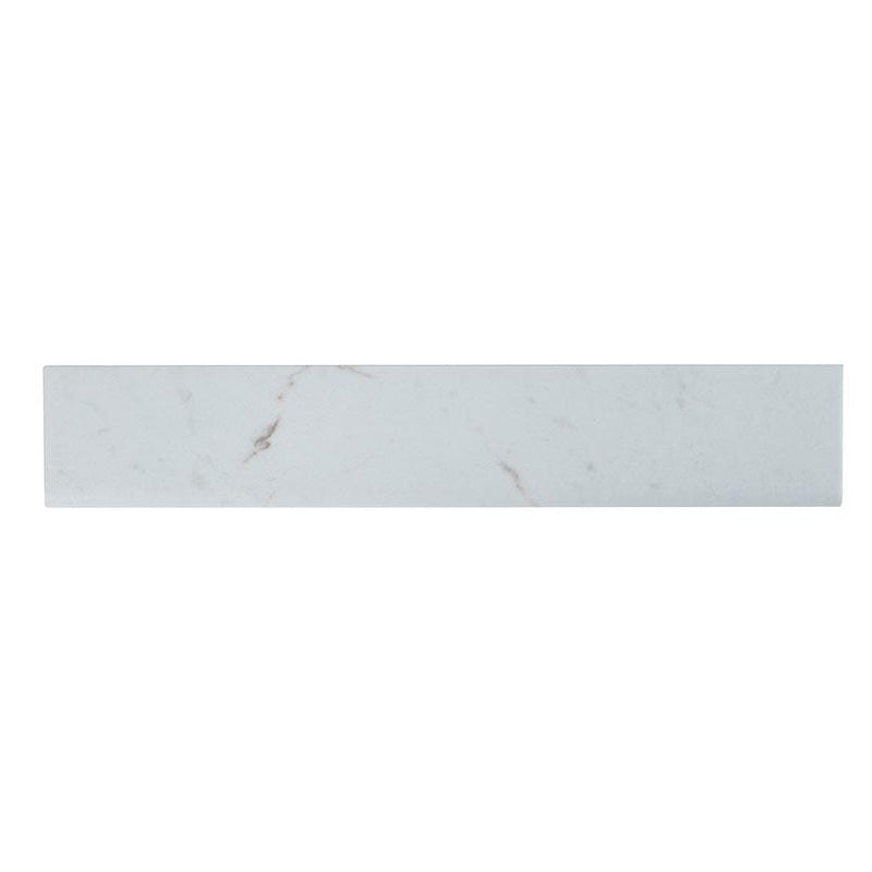 Essentials White Vena Matte 3x18 Ceramic Bullnose