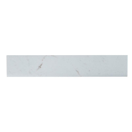 Essentials White Vena Matte 3x18 Ceramic Bullnose
