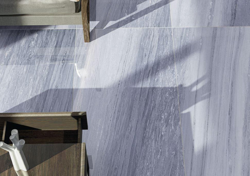 Exotic Stone Nebula Blue Polished 24x48 Porcelain  Tile