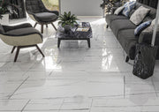 Exotic Stone Sahara White Polished 24x48 Porcelain  Tile