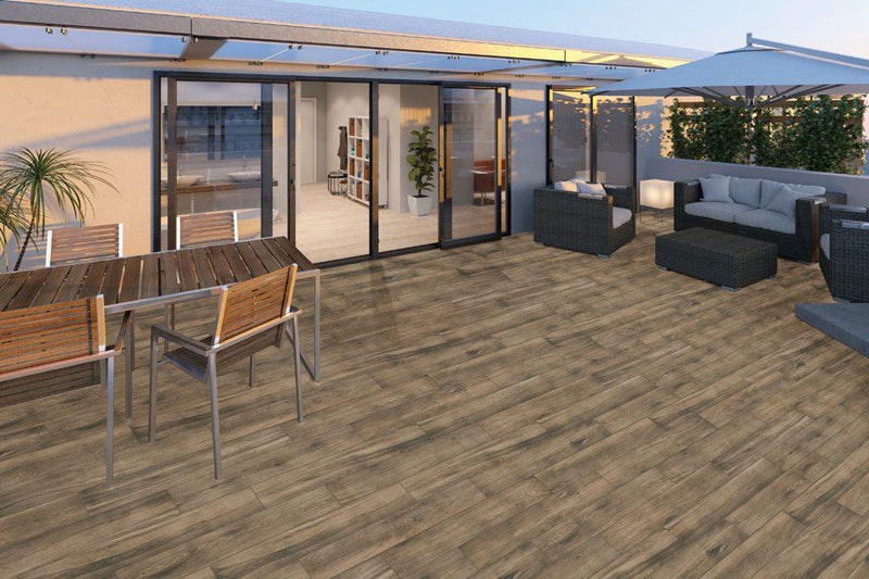 Extrawood Walnut 8x48 Porcelain  Tile