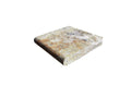 Fantastico Coping Travertine Tile in Unfilled 12x12 Honed Bullnose