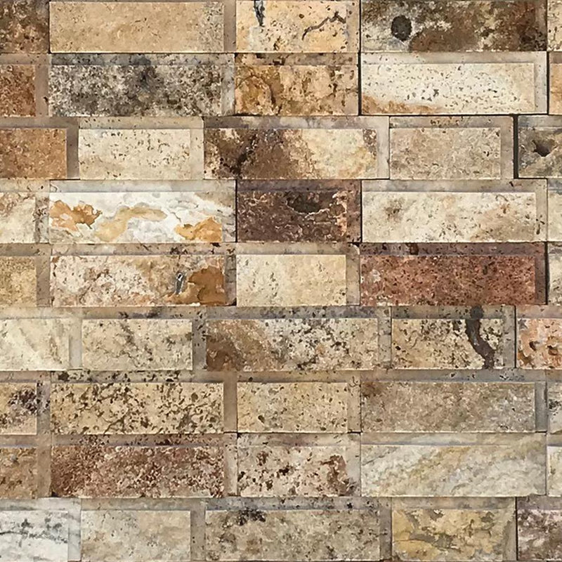 Fantastico Travertine Ledger Panel 6x20 Splitface