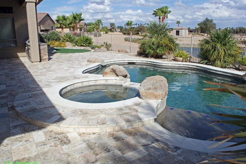 Fantastico Travertine Paver 6x12 Tumbled   1.25 inch