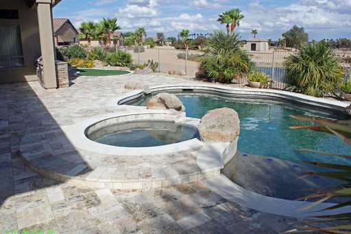 Fantastico Travertine Paver 6x12 Tumbled   1.25 inch