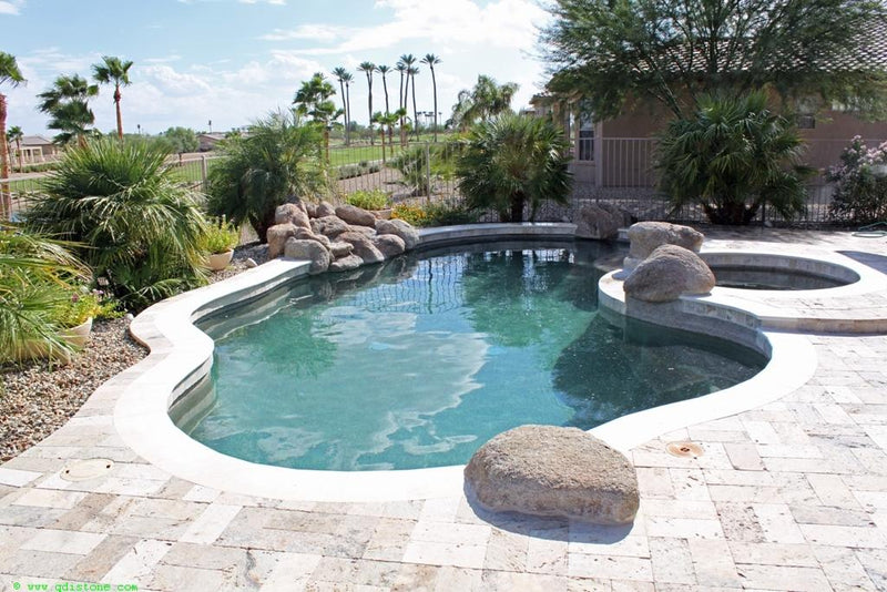 Fantastico Travertine Paver 6x12 Tumbled   1.25 inch