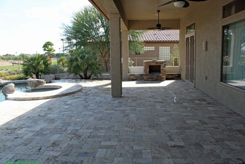 Fantastico Travertine Paver 6x12 Tumbled   1.25 inch