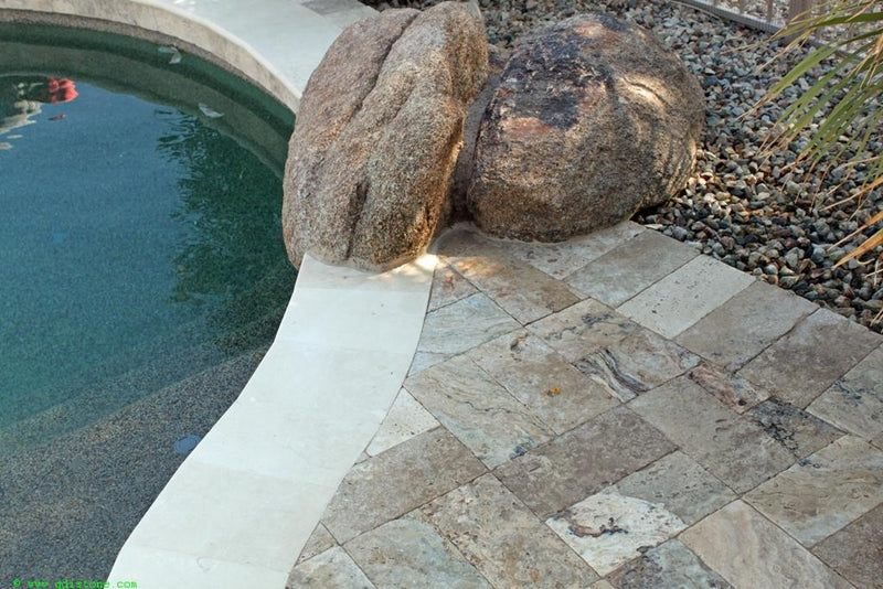 Fantastico Travertine Paver 6x12 Tumbled   1.25 inch