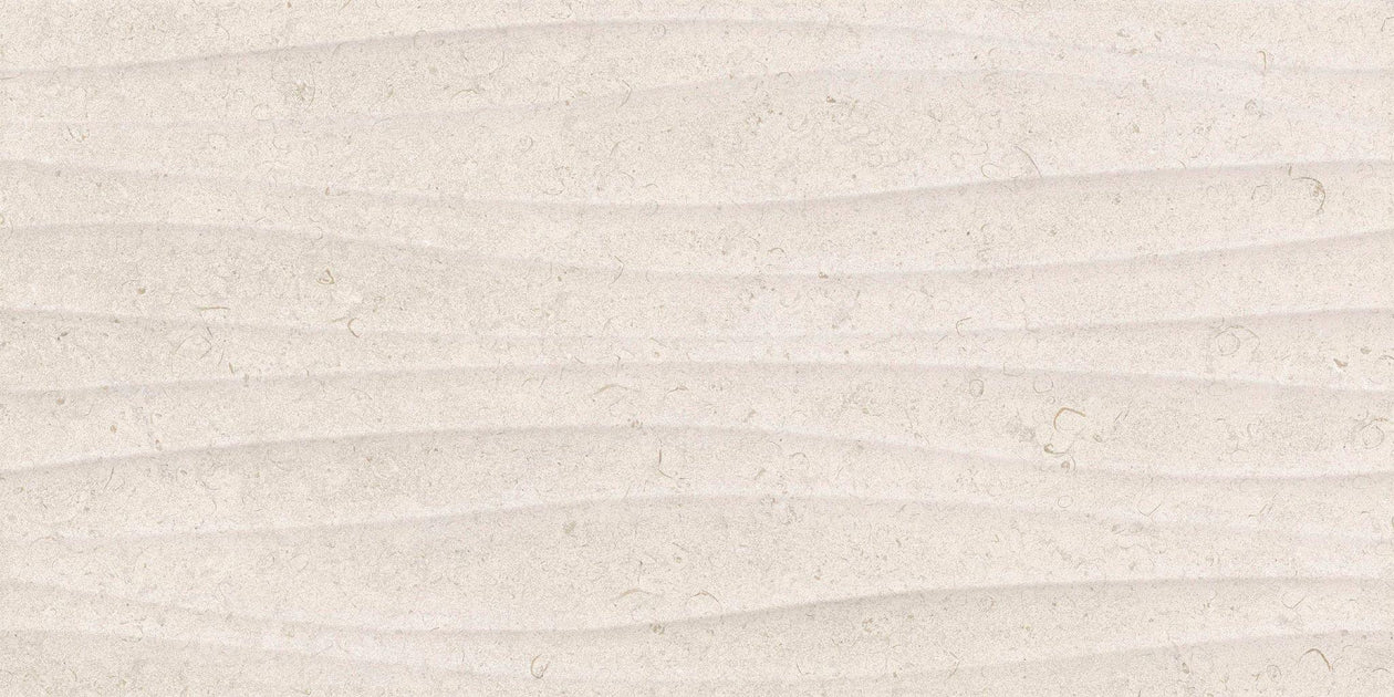 Feel Ivory Waves Matte 12x24 Porcelain Tile — Solidshape