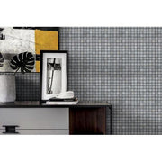 Ferrara Argento With Brass 1x1 Square Honed Mix, Mixed  Mosaic