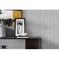Ferrara Bianco With Brass 1x1 Square Honed Mix, Mixed  Mosaic