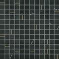 Ferrara Nero With Brass 1x1 Square Honed Mix, Mixed  Mosaic