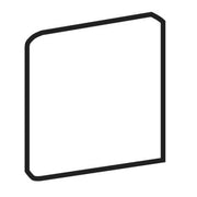 Florentine Carrara Glossy 3x3 Ceramic Bullnose Outcorner