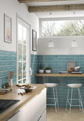 Flow Atoll Blue Glossy 3x12 Ceramic  Tile