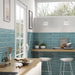 Flow Atoll Blue Glossy 3x12 Ceramic  Tile