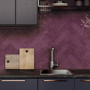 Flow Burgundy Glossy 3x12 Ceramic  Tile