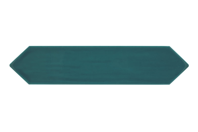 Flow Peacock Green Glossy 3x12 Ceramic  Tile