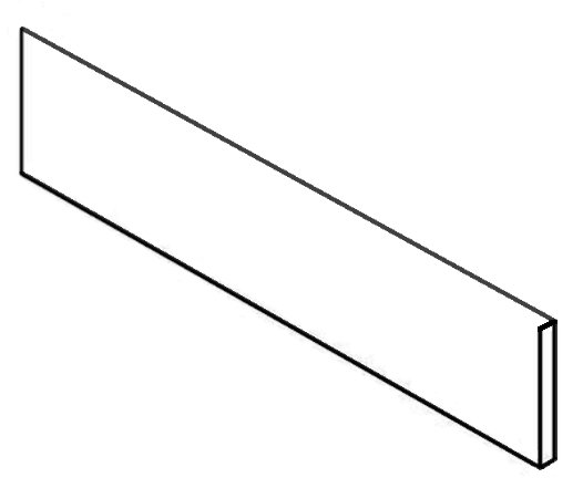 Focus Graphite Matte 3x18 Porcelain Bullnose