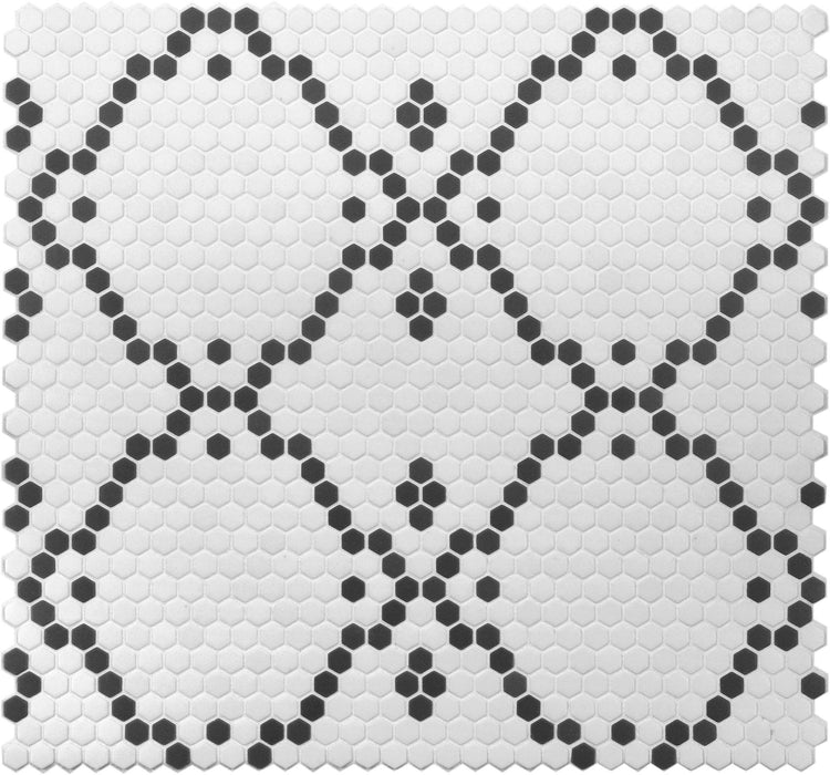 Geometro 2.0 Bisou Midnight Hexagon Matte Glass  Mosaic