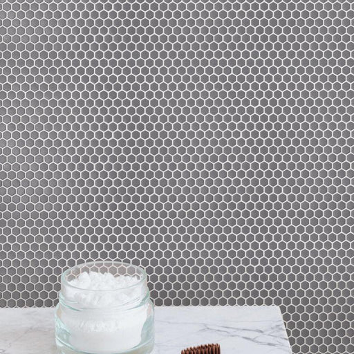 Geometro 2.0 Coin Hexagon Matte Glass  Mosaic
