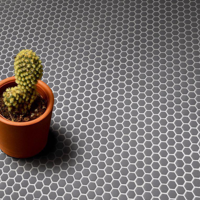Geometro 2.0 Coin Hexagon Matte Glass  Mosaic