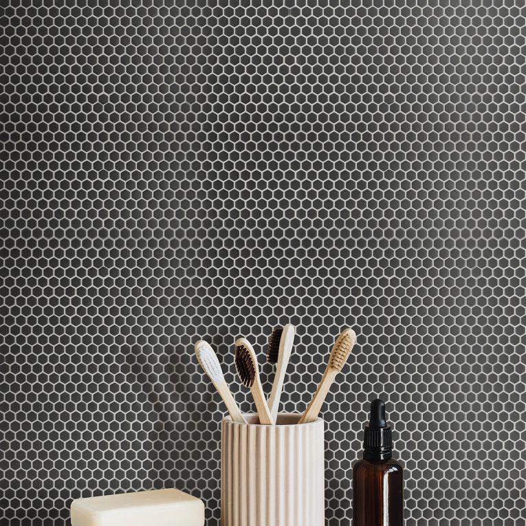Geometro 2.0 Eclipse Hexagon Matte Glass  Mosaic