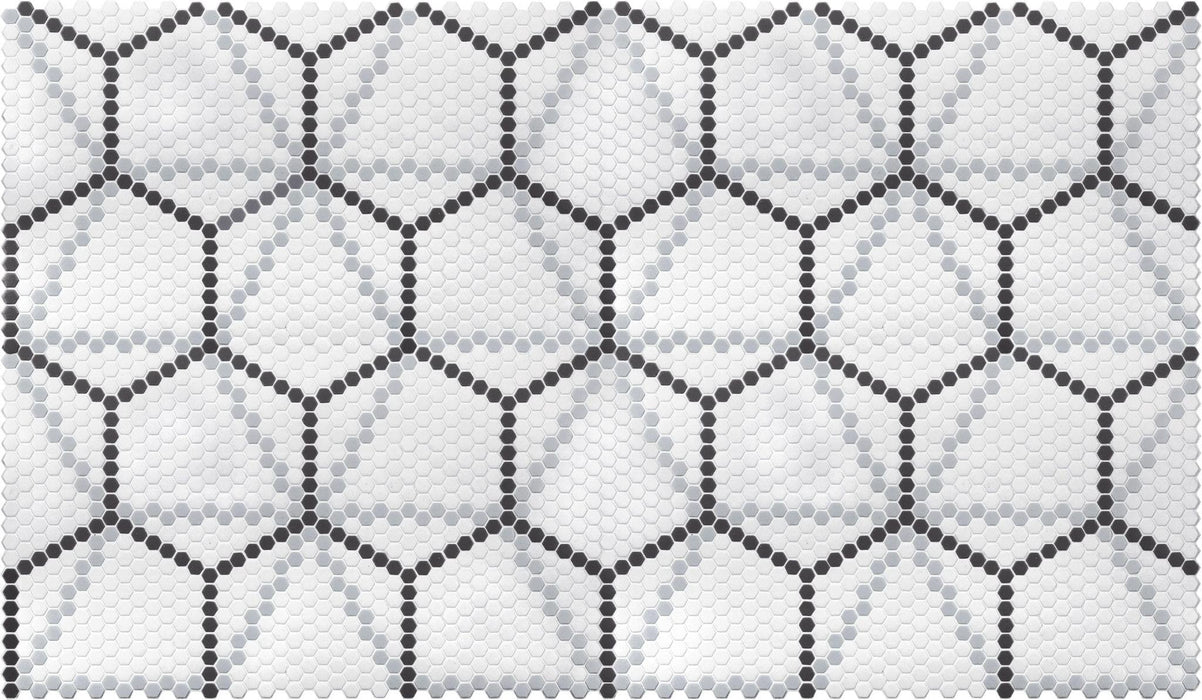 Geometro 2.0 Metro Downtown Hexagon Matte Glass  Mosaic